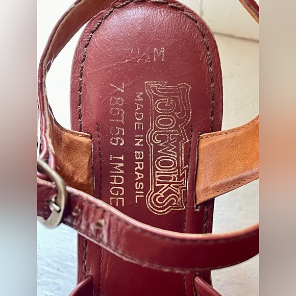 70’s Brazilian Platform Heels/ Braided Leather/Footworks Brasil/ Fits Size 6.5-7 - Picture 15 of 16